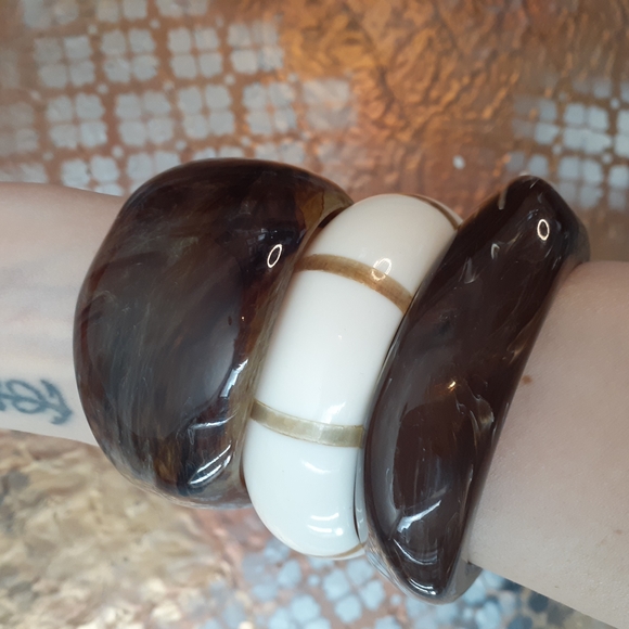 Zara Brown and White Bracelets - Picture 5 of 10